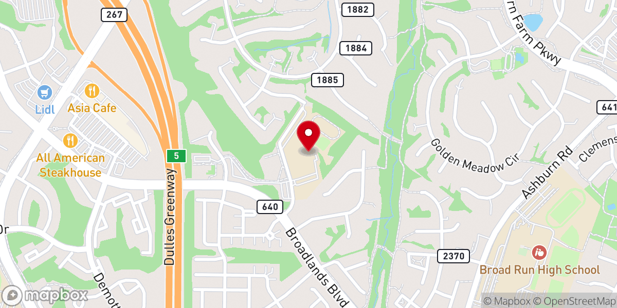 Map showing location of St Theresa School