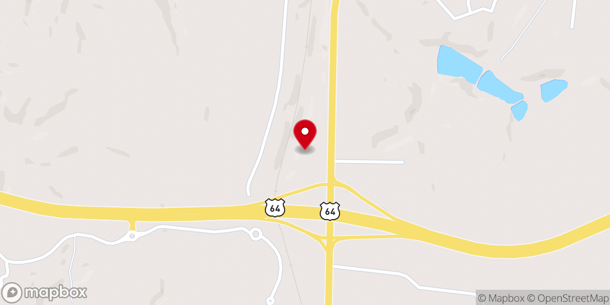 Map showing location of Victory Baptist Church