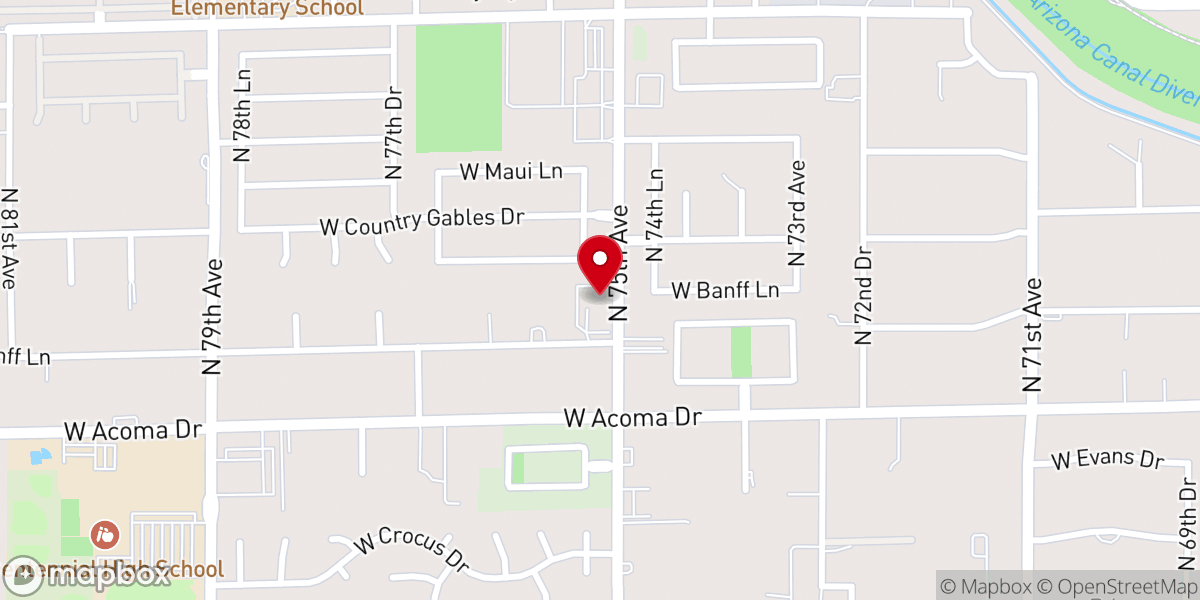 Map showing location of Life in Christ Lutheran Church