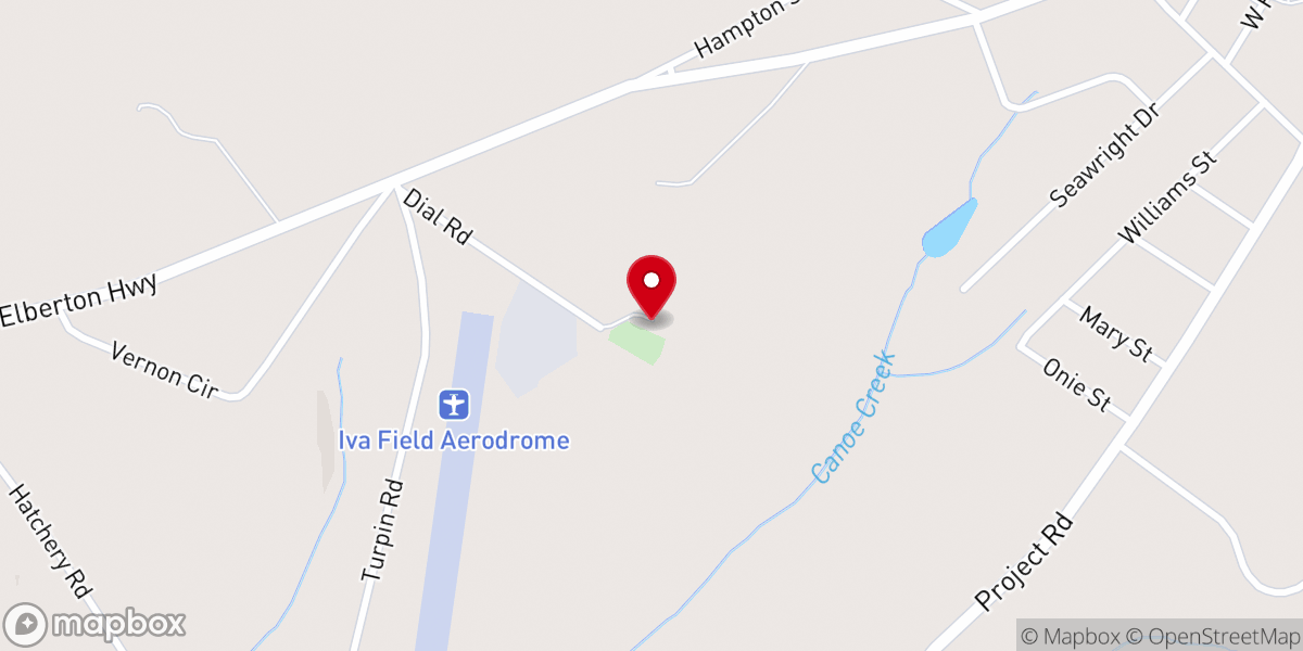Map showing location of Crossroads Church