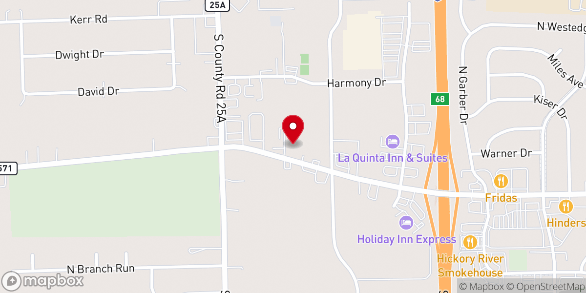 Map showing location of Community Bible Church