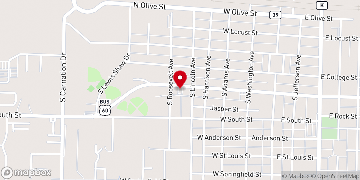 Map showing location of The Dawg House Card/Video Games and Hobby shop