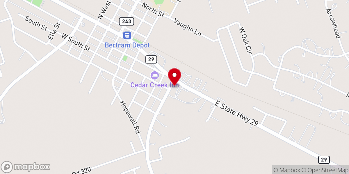 Map showing location of Holy Cross Catholic Church
