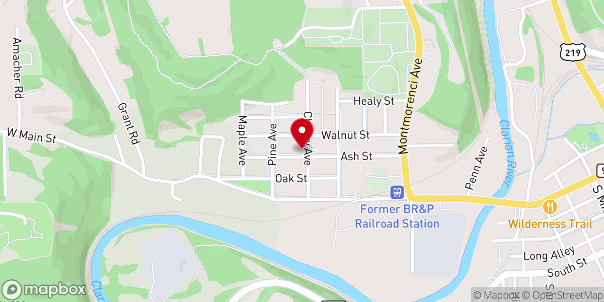 Map showing location of Faith United Church of Christ