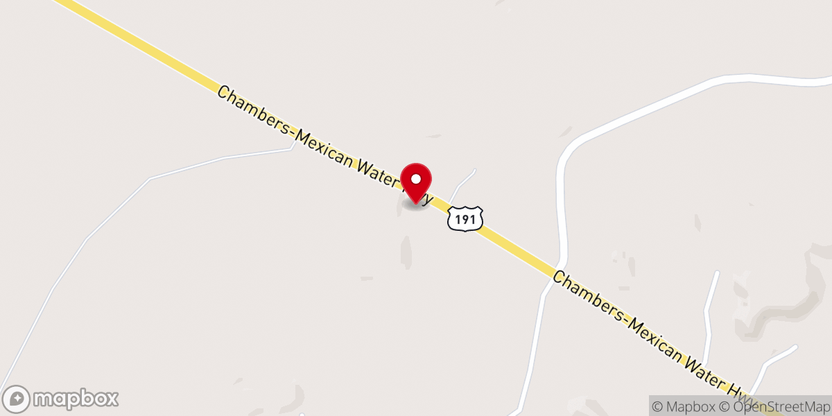Map showing location of Ganado Baptist BIble College
