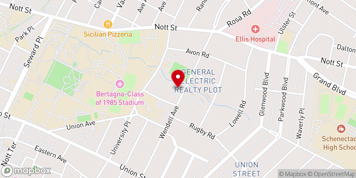 Map showing location of Unitarian Universalist Society of Schenectady