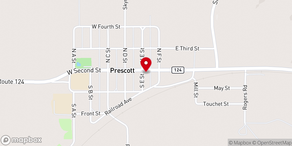 Map showing location of Skyrocket Church
