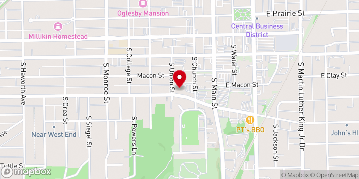 Map showing location of First Evangelical Lutheran Church Food Pantry
