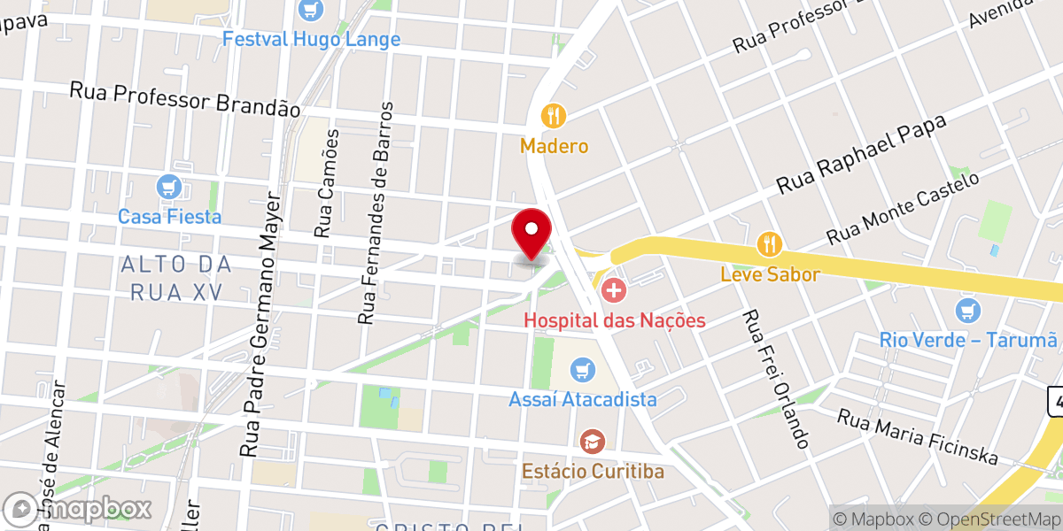 Map showing location of Batistas da Grande Curitiba