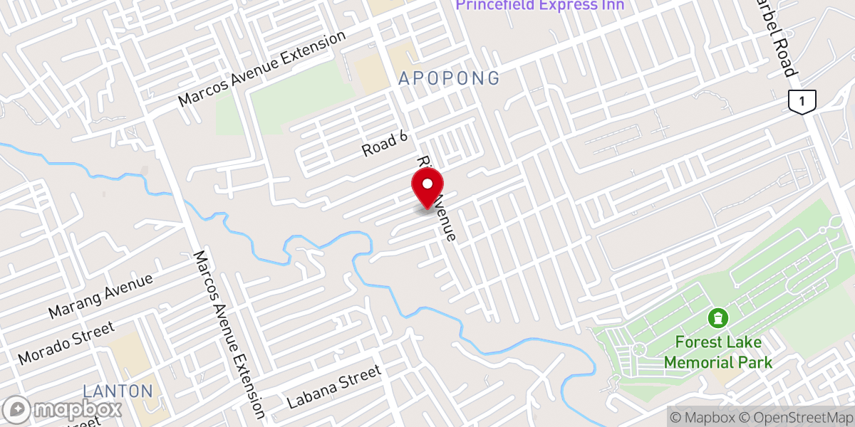 Map showing location of Redeemed Baptist Goodnews Church