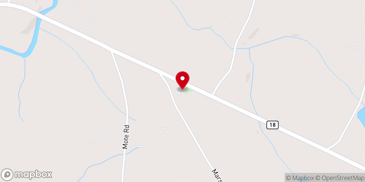 Map showing location of Mountain Springs Baptist Church