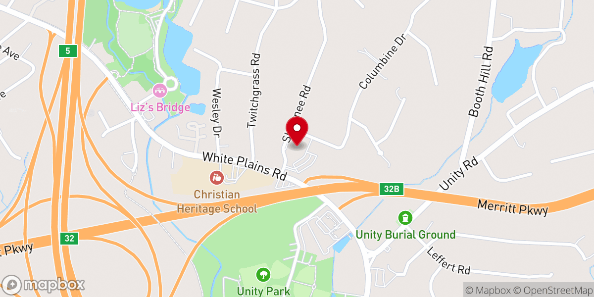 Map showing location of Calvary Evangelical Free Church