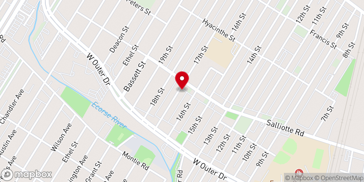 Map showing location of Zion Pentecostal Church