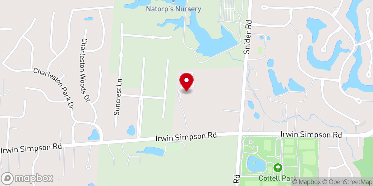 Map showing location of North Cincinnati Community Church