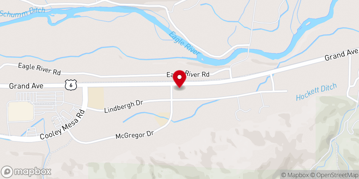 Map showing location of Vida Nueva Christian Center