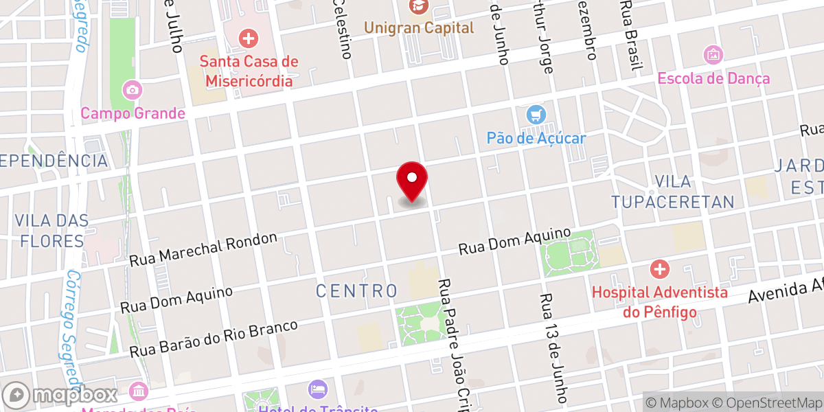 Map showing location of IASD Central Campo Grande