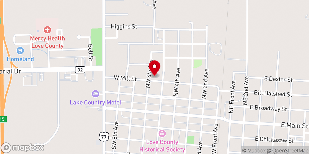 Map showing location of First United Methodist Church Prsng