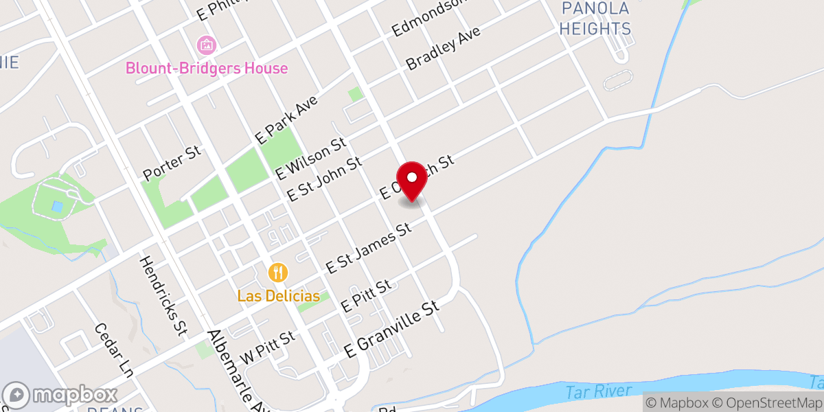 Map showing location of Calvary Episcopal Church
