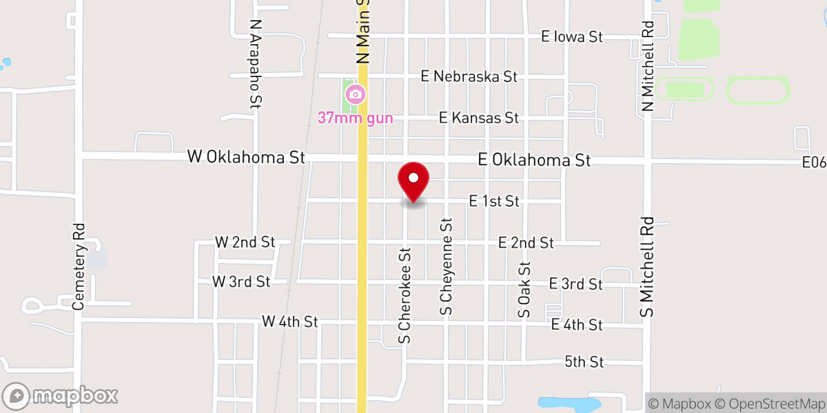 Map showing location of Methodist Church