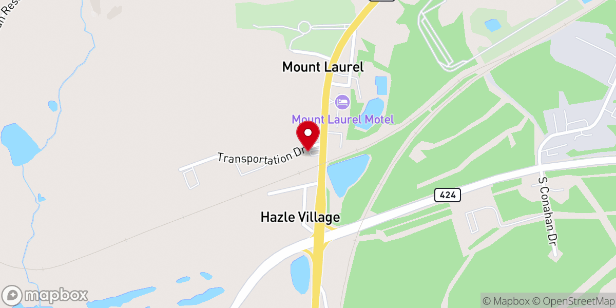 Map showing location of Pennsylvania Department of Transportation - Photo License Center, Hazleton