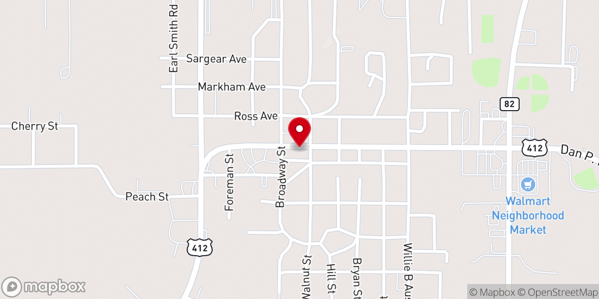 Map showing location of Locust Grove Oklahoma