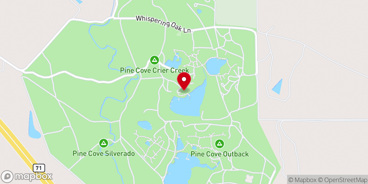 Map showing location of Pine Cove Crier Creek
