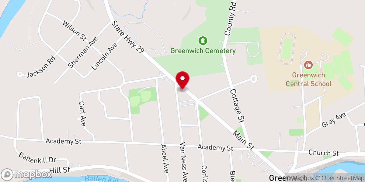 Map showing location of Church of Scientology Mission of Albany