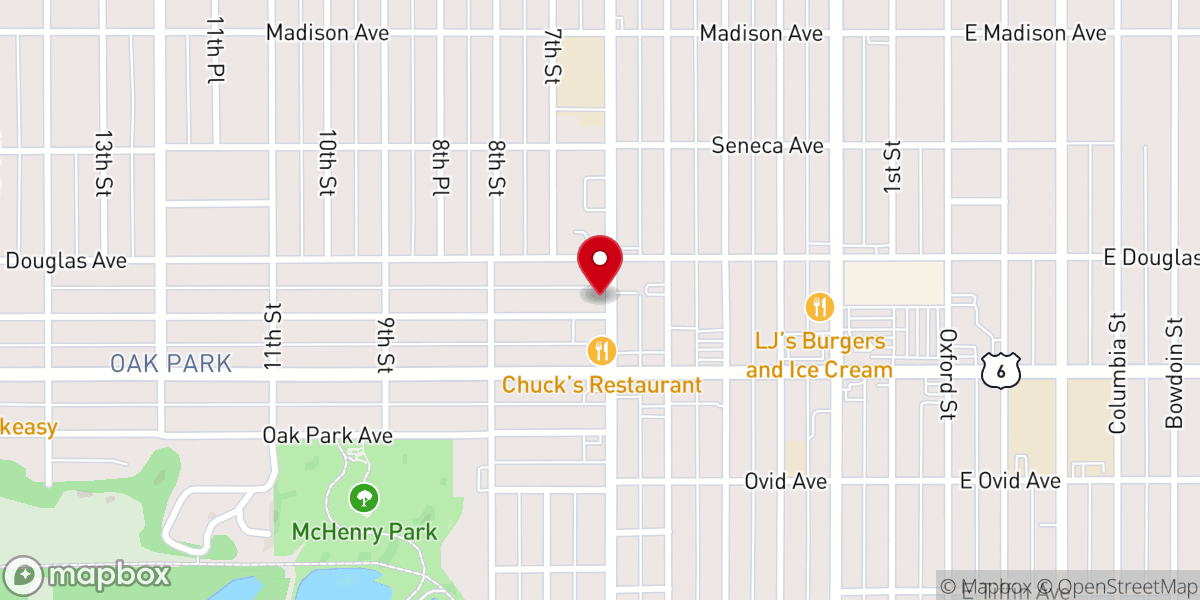 Map showing location of Northridge Baptist Church