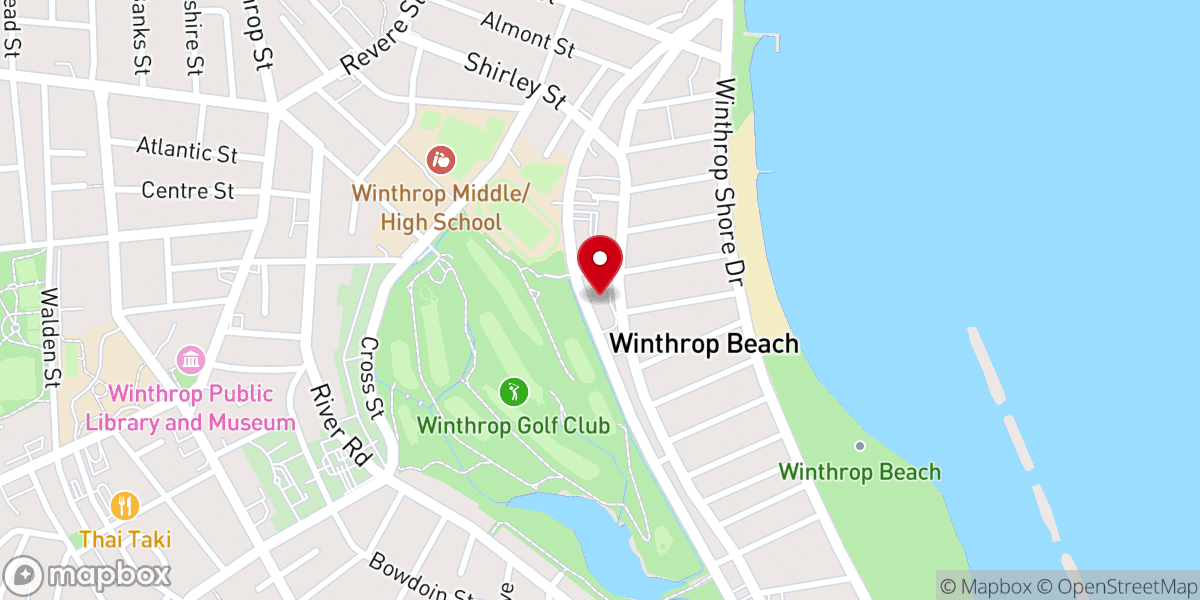 Map showing location of Temple Tifereth Israel