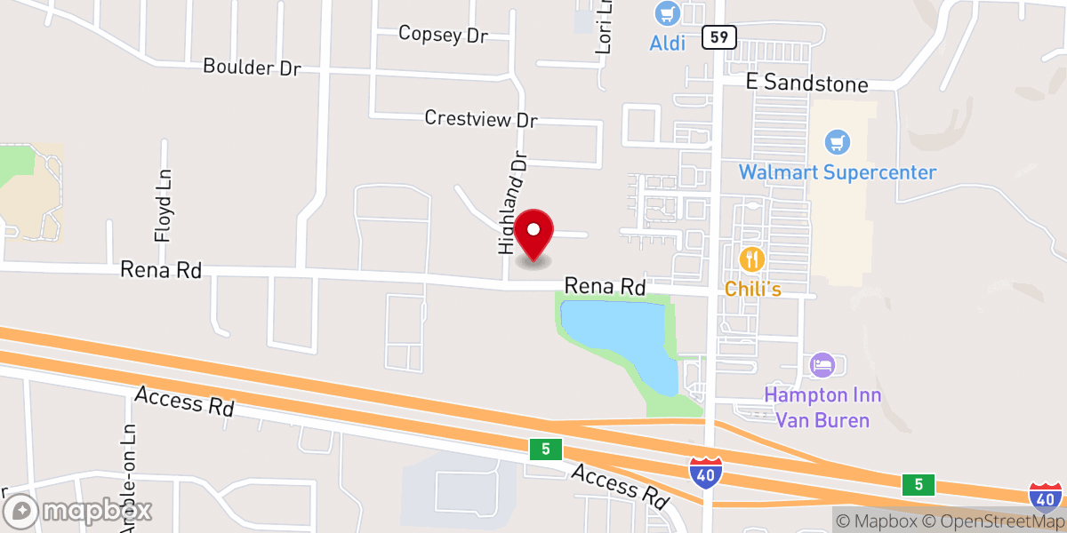 Map showing location of Rena Road Church of Christ