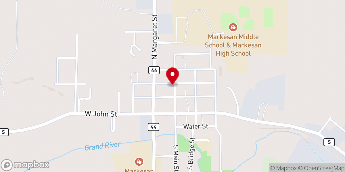 Map showing location of St. Paul's Ev. Lutheran Church
