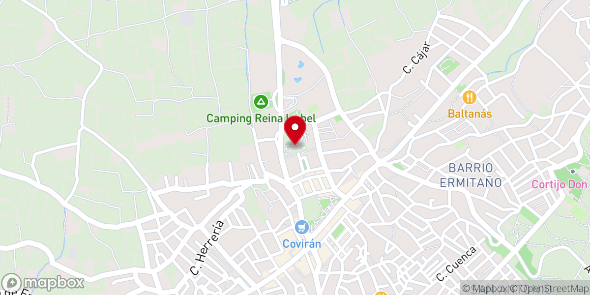Map showing location of Convento de San Luis el Real