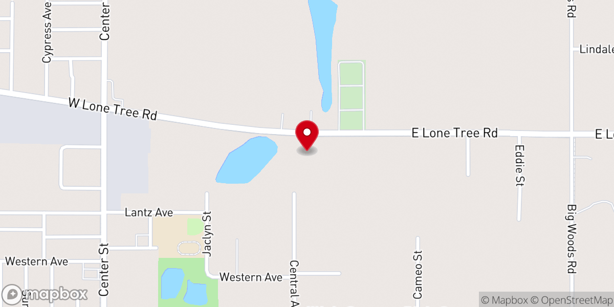 Map showing location of North Cedar Nazarene
