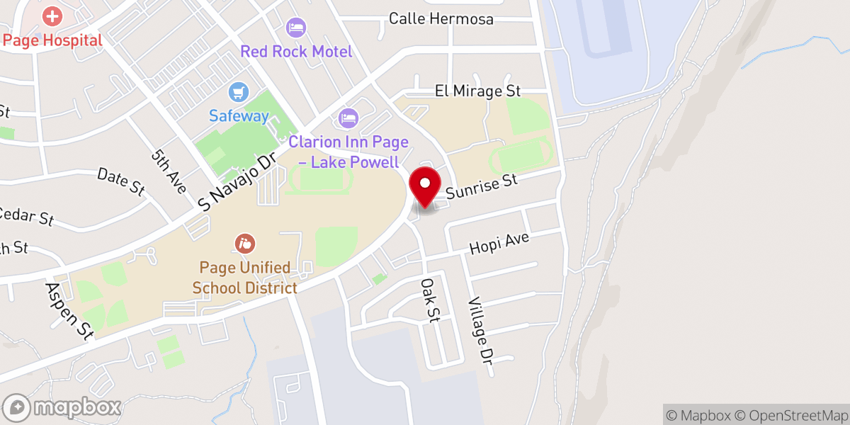 Map showing location of Page Community United Methodist Church