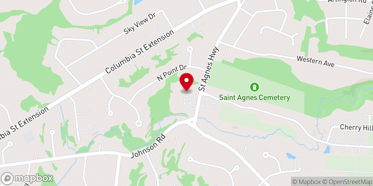 Map showing location of Greater Albany Seventh-Day Adventist Church