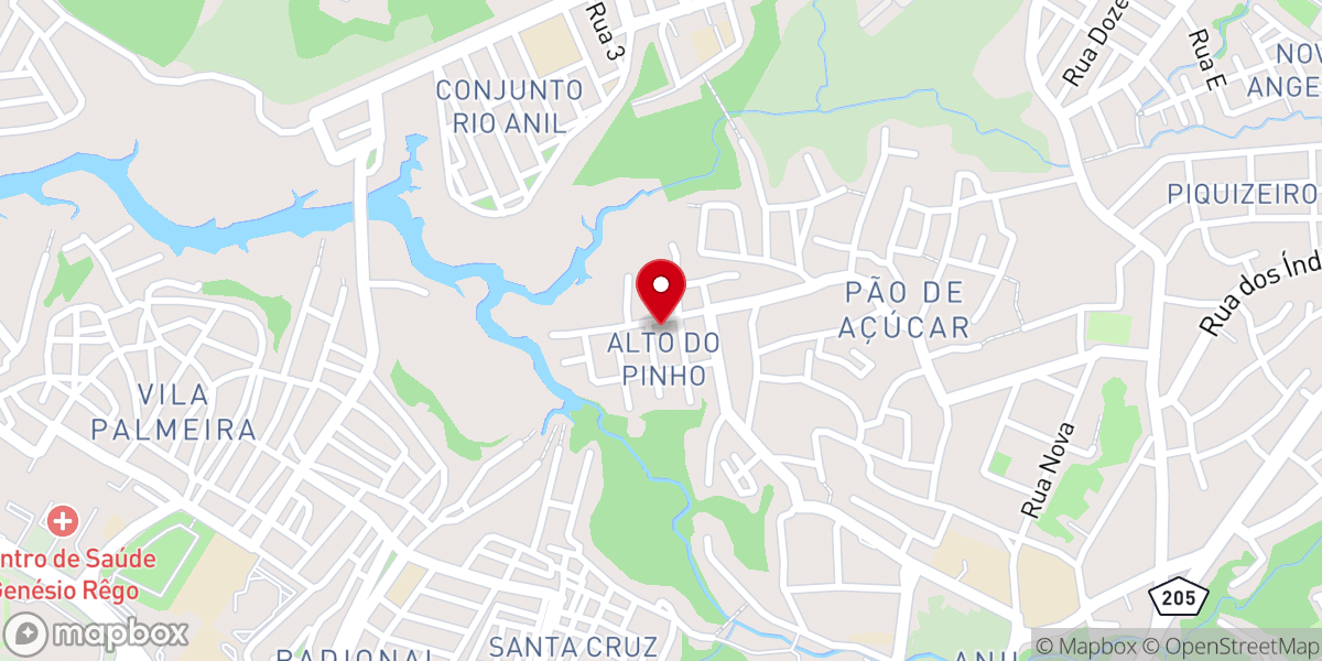 Map showing location of Igreja de São Benedito
