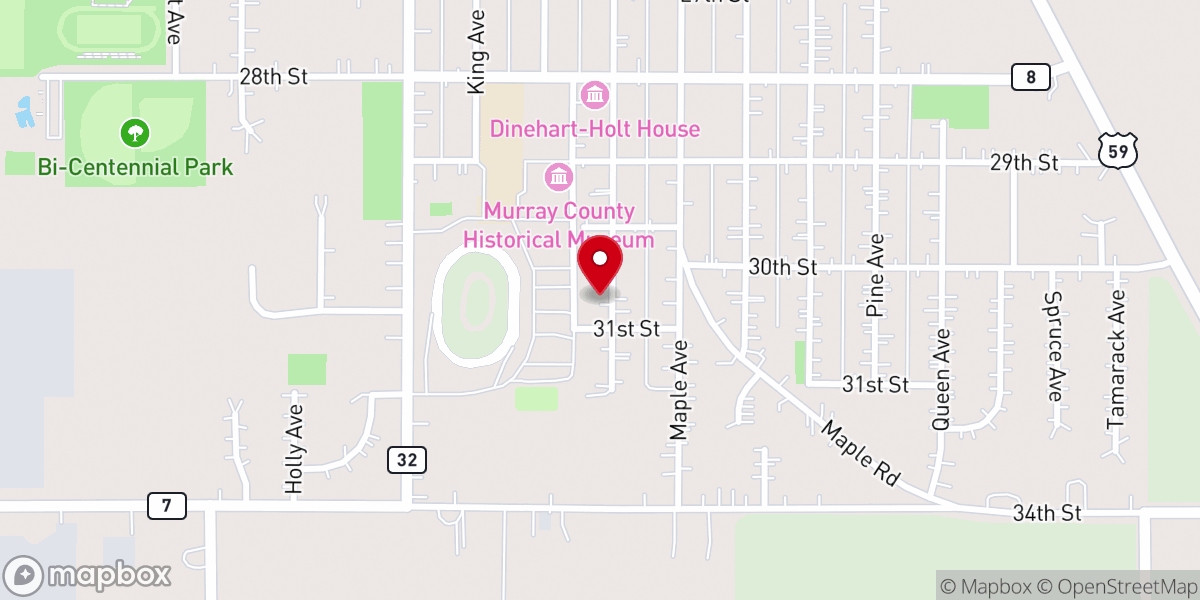 Map showing location of Parsonage : Christ Lutheran Church