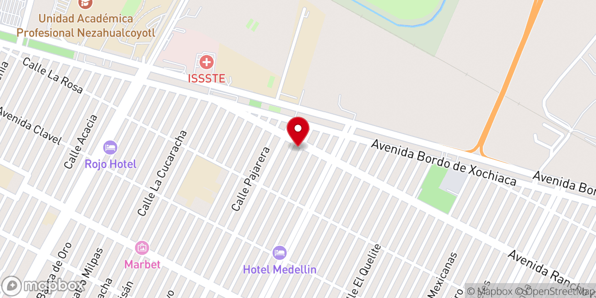 Map showing location of Iglesia Pentecostal Dios es Amor Nezahualcoyotl