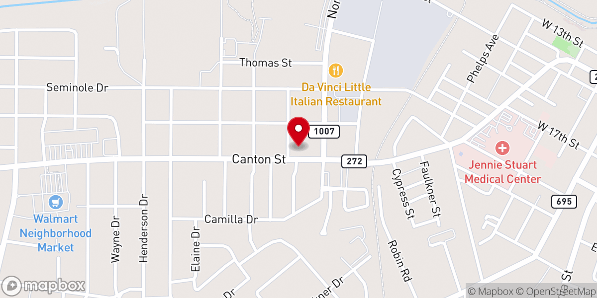 Map showing location of Cornerstone Church of God