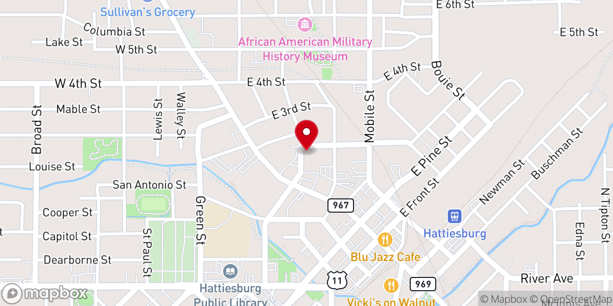 Map showing location of The Oasis Manor, Downtown Micro Venue