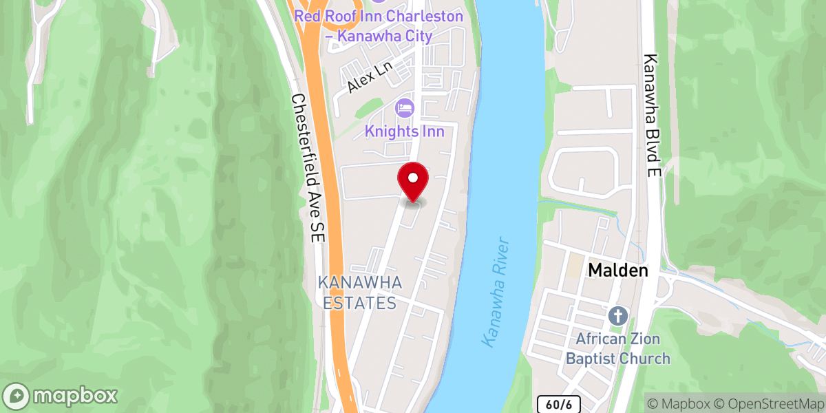 Map showing location of Mt. Olivet Baptist Church