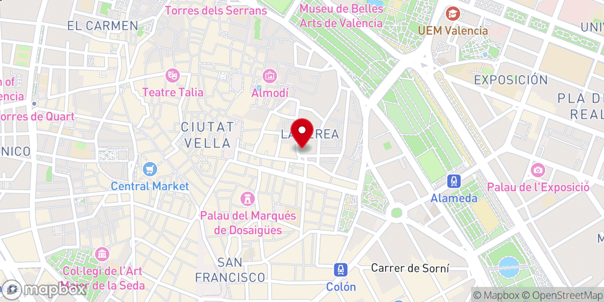 Map showing location of Parroquia de Santo Tomás Apóstol y San Felipe Neri