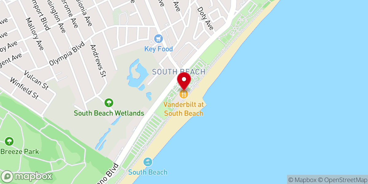 Map showing location of The Vanderbilt at South Beach