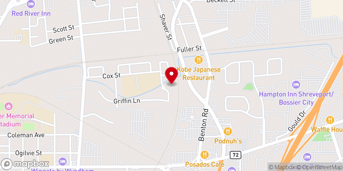 Map showing location of Fellowship Missionary Baptist Church