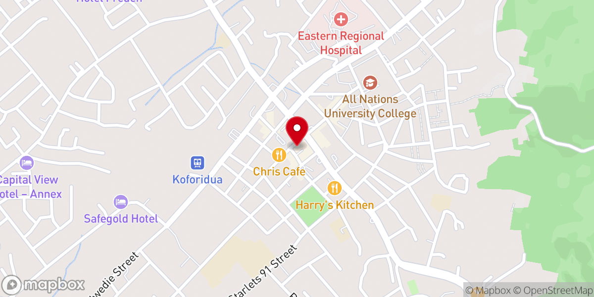 Map showing location of RCCG HOLY GHOST POWER PARISH KOFORIDUA