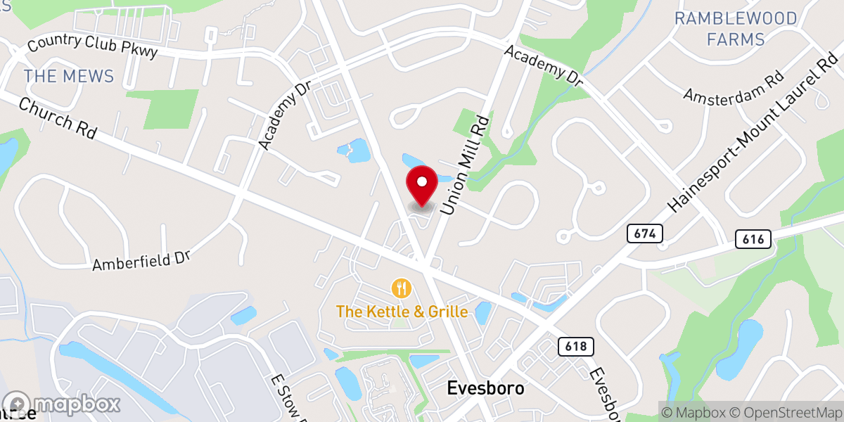 Map showing location of Apple Montessori Schools & Camps - Mt. Laurel