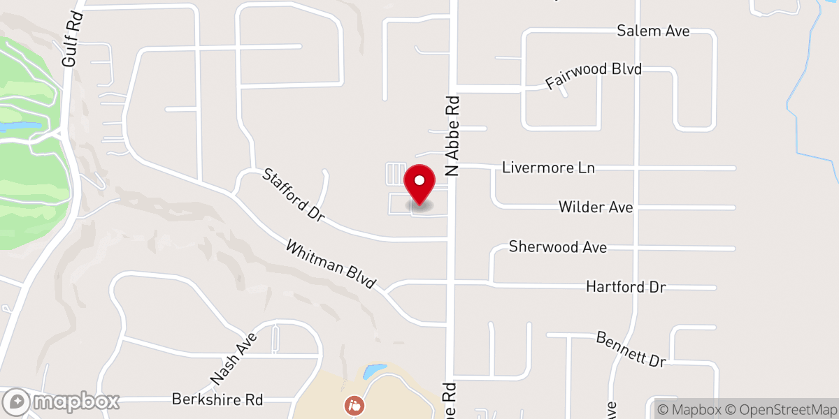 Map showing location of Abbe Road Baptist Church