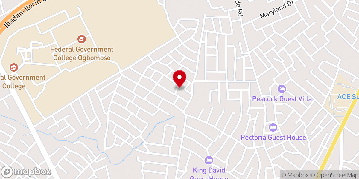 Map showing location of Riverside Baptist Church