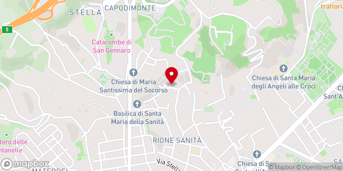 Map showing location of Basilica di San Severo Fuori le Mura