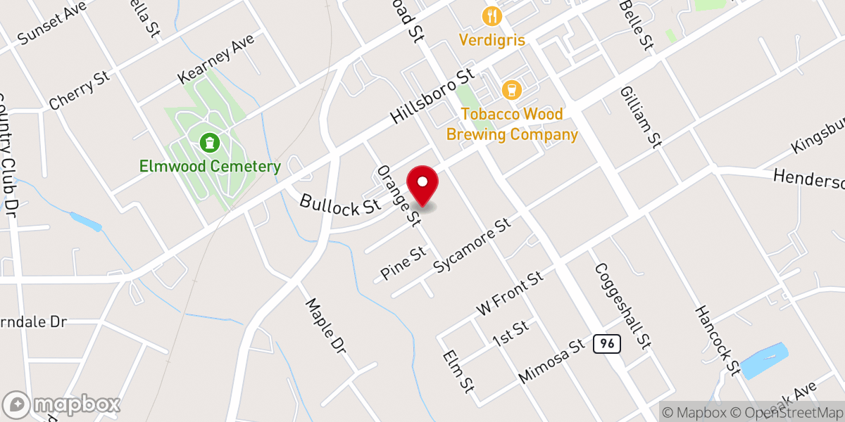 Map showing location of Mount Zion United Holy Church